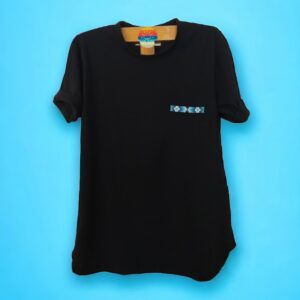 Playera arte huichol aguamarina